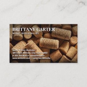 Cartão De Visita Pilares de Cortiça de Vinho