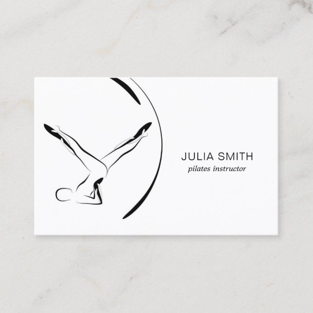 Cartão De Visita Pilates Instrutor Pilates Possui Dois Lados (Frente)