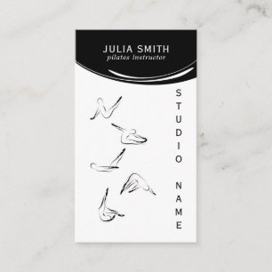 Cartão De Visita Pilates Instrutor Pilates Possui Pilatos de Abstra