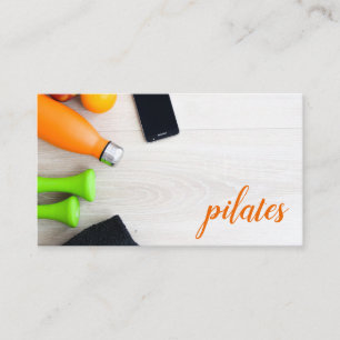 Cartão De Visita Pilates Photo Gear Orange