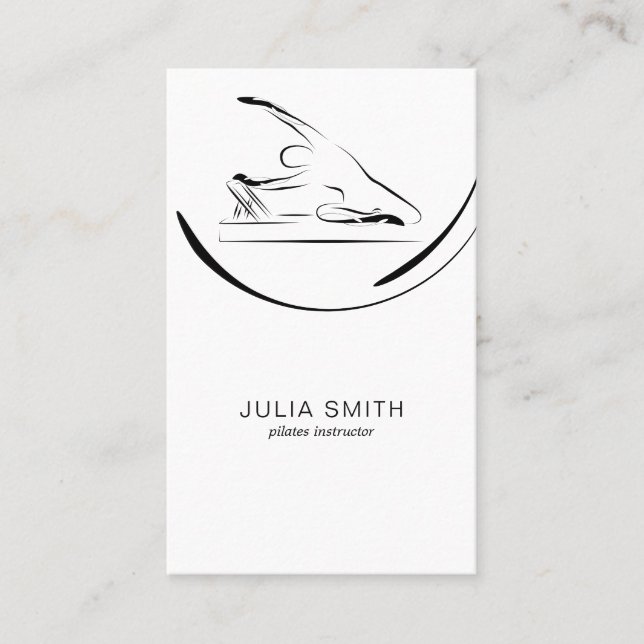 Cartão De Visita Pilates sereia posam no reformador (Frente)