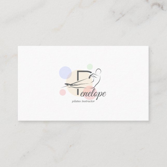 Cartão De Visita Pilatos - Letra P Pose | Monograma - Letra P Pilat (Frente)