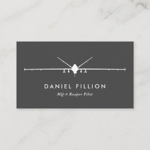Cartão De Visita Piloto da ceifeira MQ-9 com remendo do esquadrão