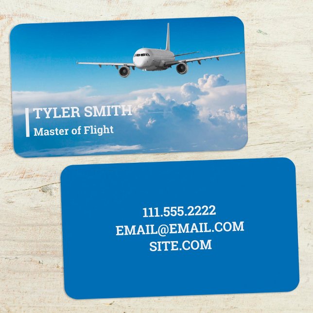 Cartão De Visita Piloto de aeronave (Aircraft Pilot Business Cards)