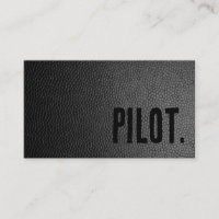Piloto de couro preto Premier