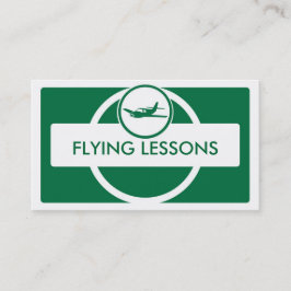 Cartão de visita piloto de pequeno avião branco ve