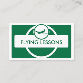 Cartão de visita piloto de pequeno avião branco ve