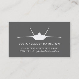 Cartão De Visita Piloto de Raptor F-22