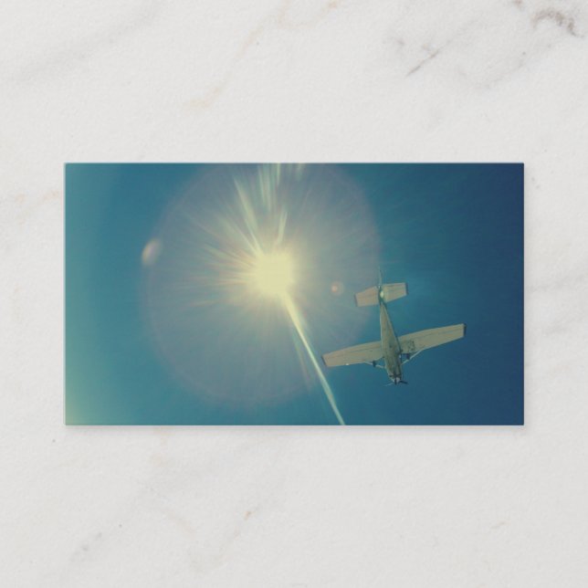 Cartão De Visita piloto plano pequeno perfeito da foto (Frente)