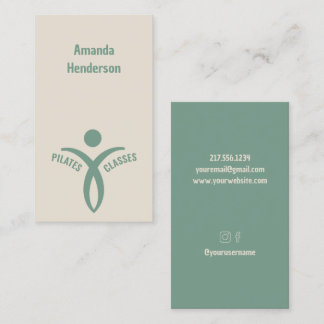 Cartão De Visita Pilotos Classes Logotipo Verde Simples