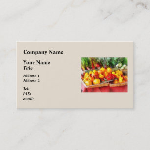 Cartão De Visita Pimentões no Mercado de Produtores