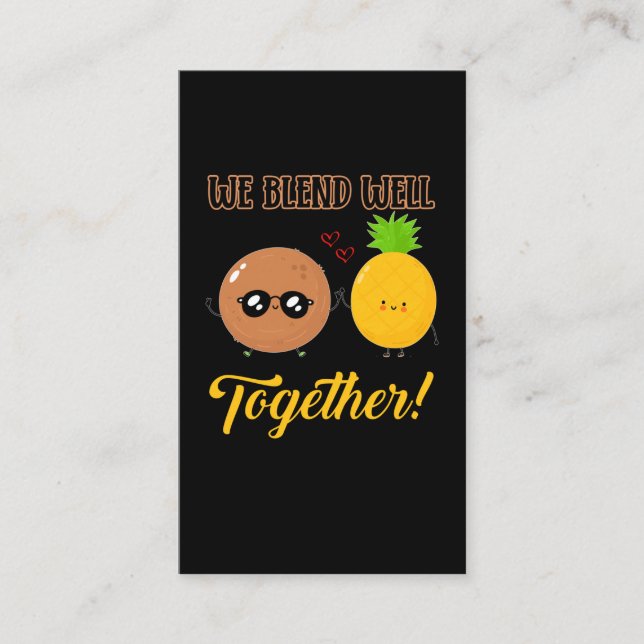 Cartão De Visita Pinacoloda Cocktail Pineapple Coconut Havaí (Frente)