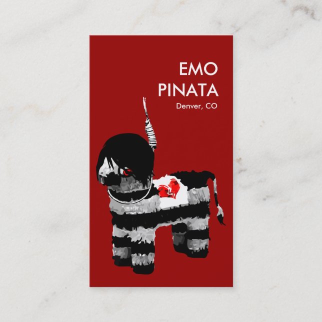 Cartão De Visita pinata do emo (Frente)