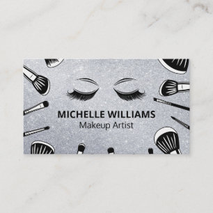 Cartão De Visita Pincéis  Artista de maquiagem  Especialista em be
