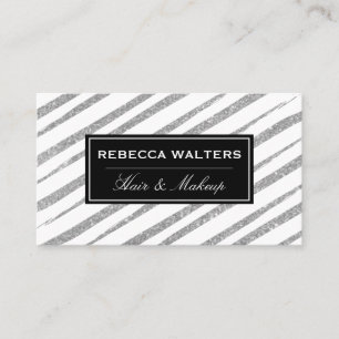 Cartão De Visita Pincéis De Brilho Com Traços Tirados