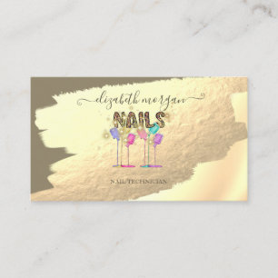 Cartão De Visita Pincel de Ouro Pincel Pedra Pincel Pincel Nail Pol