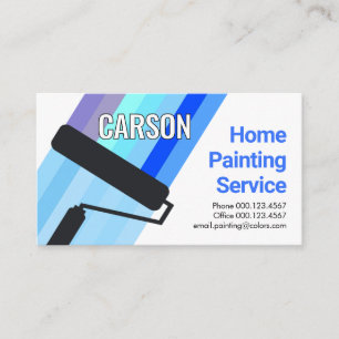 Cartão De Visita Pincel de Rolo Pintura Camadas de Pintura