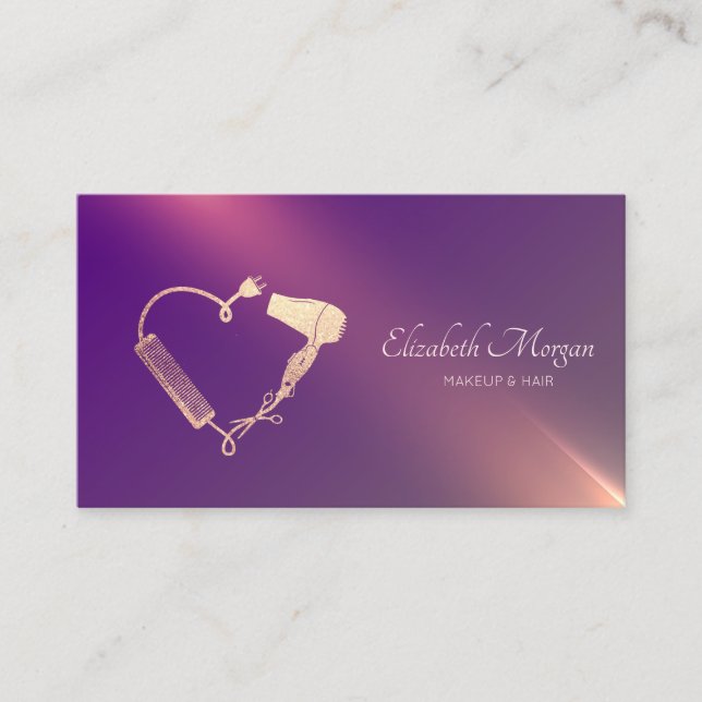 Cartão De Visita Pincel de secador de tesouras profissionais (Frente)