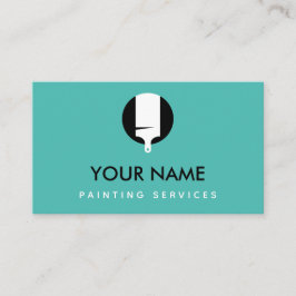 Cartão De Visita Pincel Mínimo do Serviço de Pintura Profissional M