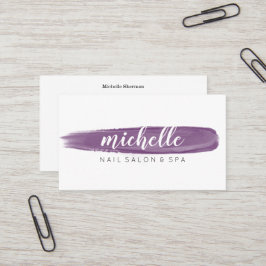 Cartão De Visita Pincel Pincel Polonês Salon Manicure Redes sociais