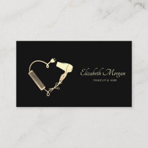 Cartão De Visita Pincel Secador Profissional Preto