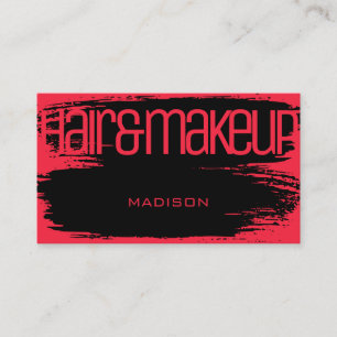 Cartão De Visita Pincel Traço Brilhante Rosa Gllamorosa Beleza de L