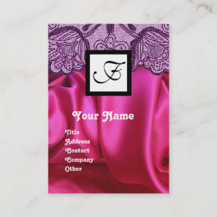 CARTÃO DE VISITA PINCO DE PINCO PURO FUCHSIA SLOTH,MONOGRAMA QUADRA
