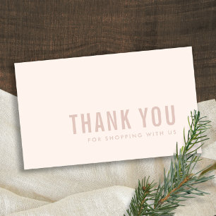 CARTÃO DE VISITA PINCO SIMPLES MÍNIMO BLUSH OBRIGADO COM O LOGOTIPO