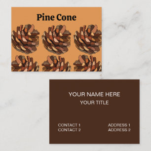 Cartão De Visita Pine Cone Nature Rustic