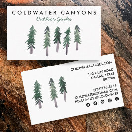 Cartão De Visita Pine Treine Outdoorsy Camp Hike Adventure Botanica
