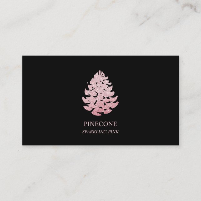 Cartão De Visita Pinecone Espumante Rosa (Frente)