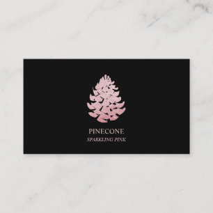 Cartão De Visita Pinecone Rosa Brilhante