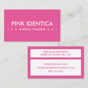 Cartão de visita PINK 4 pontos