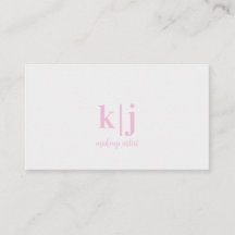 Pink and white Monogram Makeup Artist
