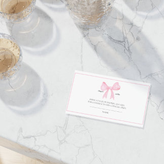 Cartão De Visita Pink Baby Shower Diaper Raffle Card – Printable