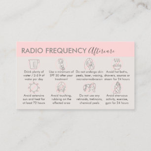 Cartão De Visita Pink Beige Radio Frequency Skin Apertada Após Cuid