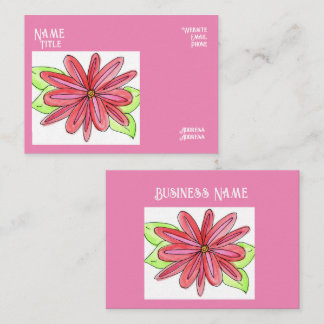 Cartão De Visita Pink Flower Business Cards
