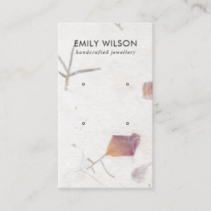 CARTÃO DE VISITA PINK PETAL HANDMADE PAPER 2 ETIQUETAGEM DE ESTUDO