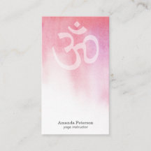 Pink Watercolor Om Yoga Instrutor