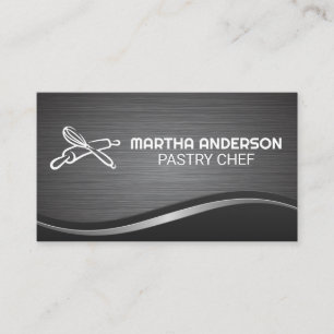 Cartão De Visita Pino de Rolagem do Whisk   Culinária