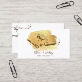 Cartão De Visita pino rolante e cupcake de uísque Panificação Doura