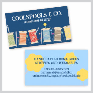 Cartão De Visita Pinos de cor personalizados agulha thread de costu