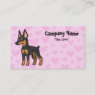 Cartão De Visita Pinscher diminuto/amor de Manchester Terrier