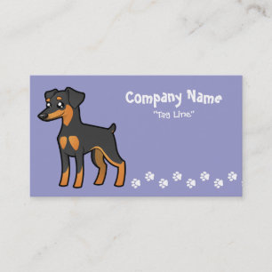 Cartão De Visita Pinscher diminuto dos desenhos animados/Manchester