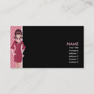 Cartão De Visita pintinho 60s retro