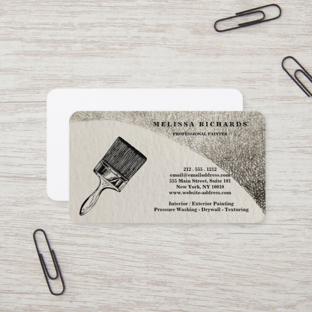 Cartão De Visita Pintor (Frente/Verso In Situ)