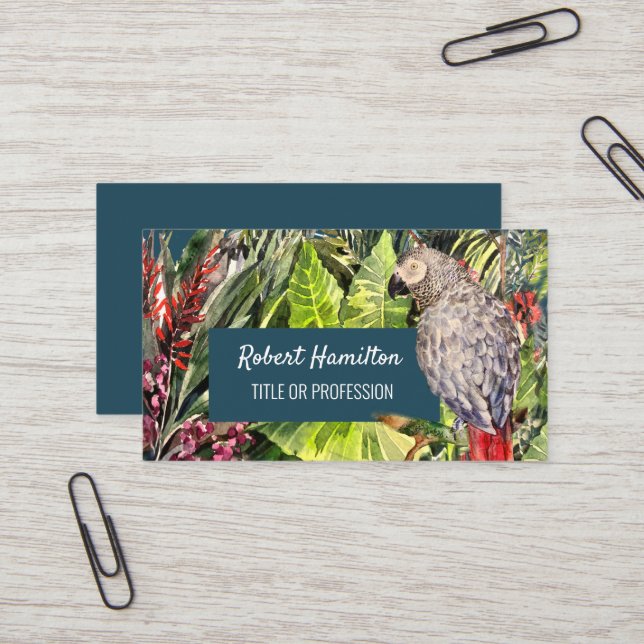 Cartão De Visita Pintor aquícola de cinza africana (Frente/Verso In Situ)