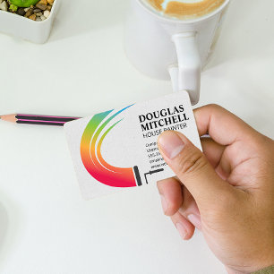 Cartão De Visita Pintor de Casa   Cilindro de tinta