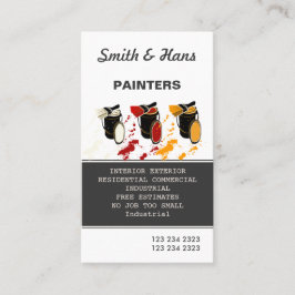 Cartão De Visita Pintor de casa profissional do respingo colorido