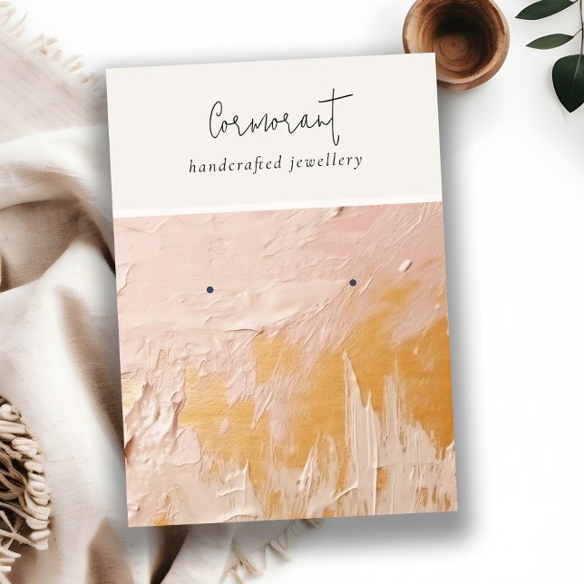 Cartão De Visita Pintor de Tinta de Óleo Dourado Clássico Blush (Criador carregado)